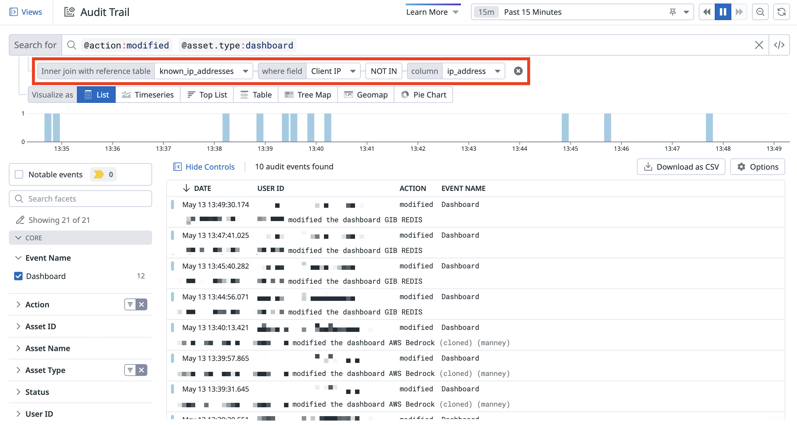 Datadog Search Datadog Audit Trail