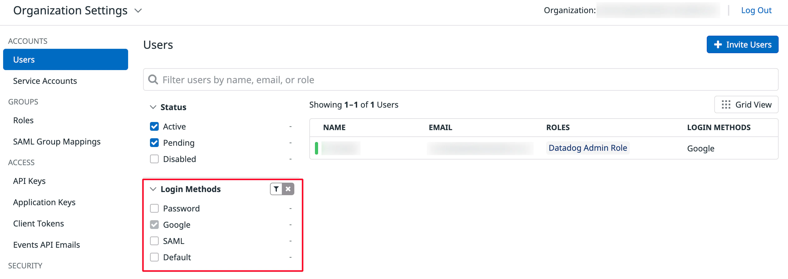 Log In Methods Configuring Login Methods