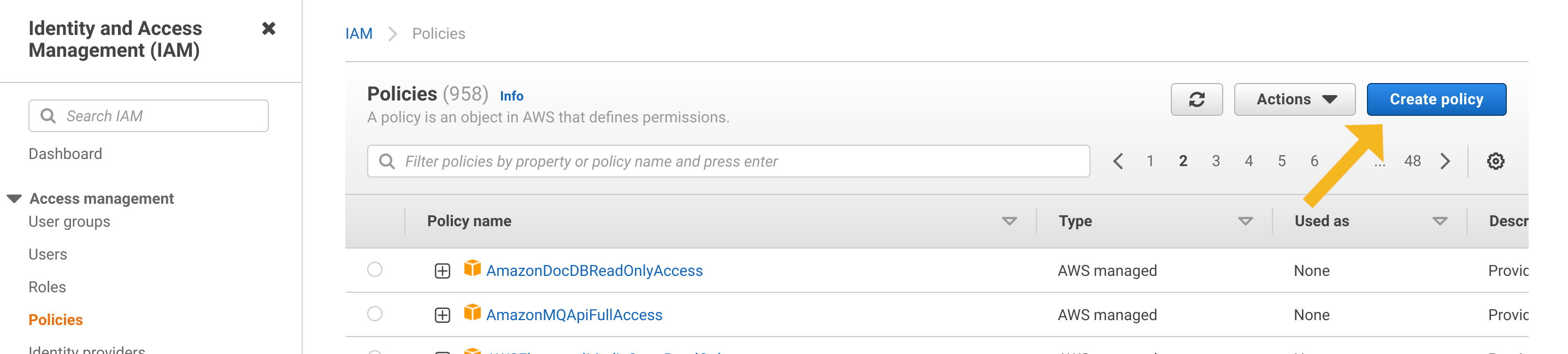 Create a custom IAM policy to use with Cloudcraft