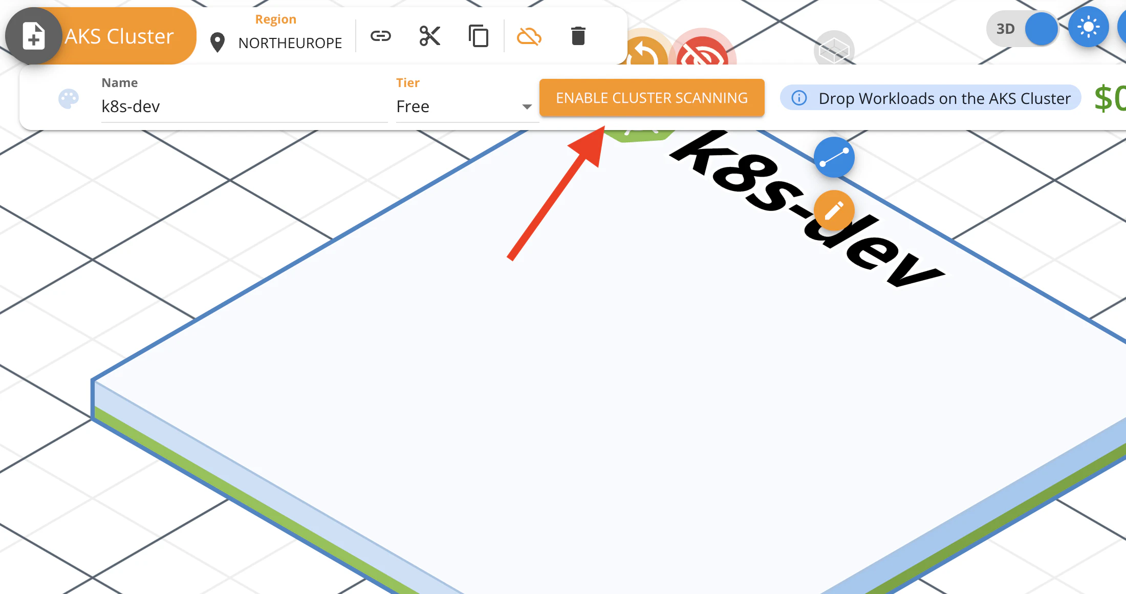 Craft Azur Connect an Azure AKS Cluster with Cloudcraft