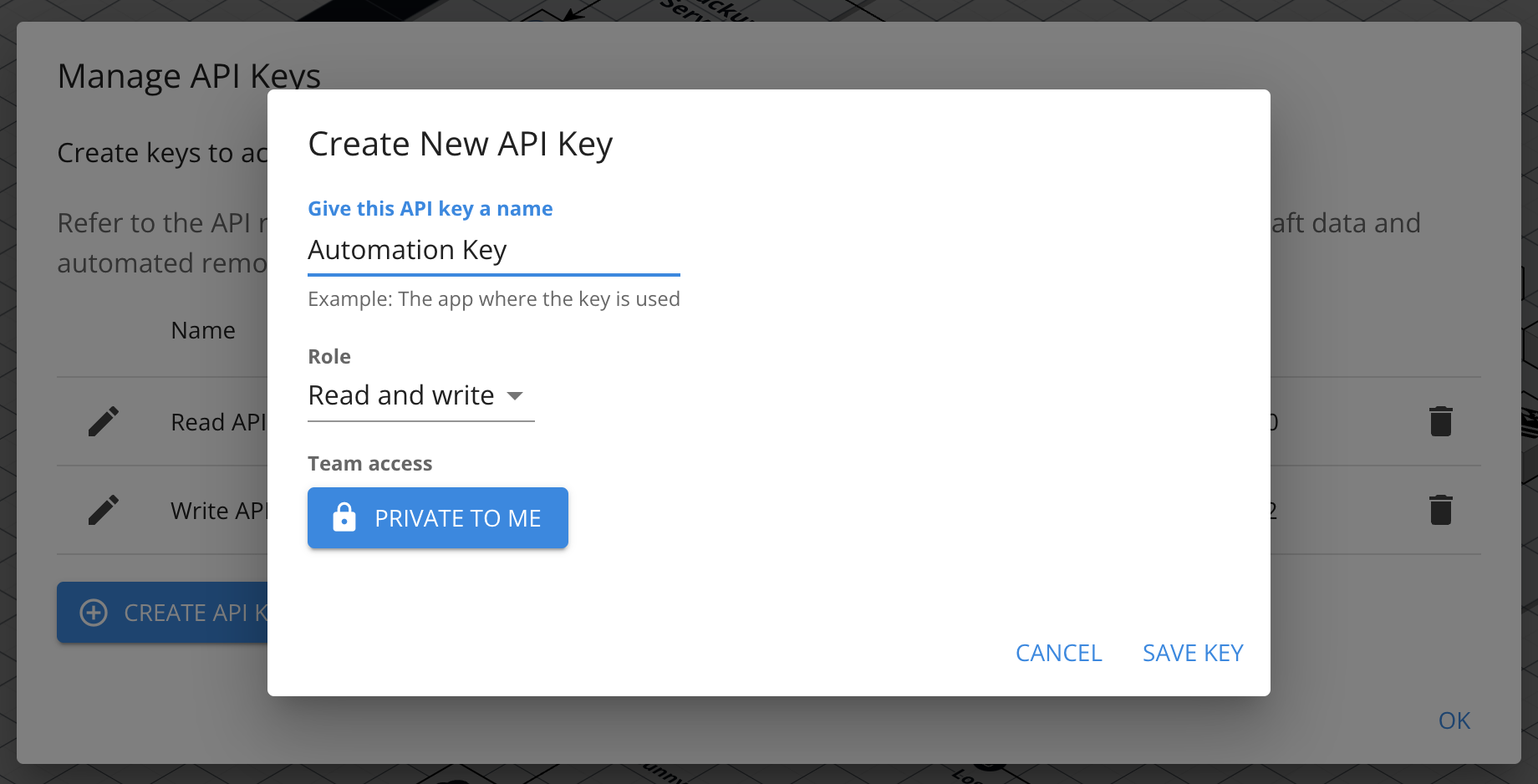 Generate an API Key