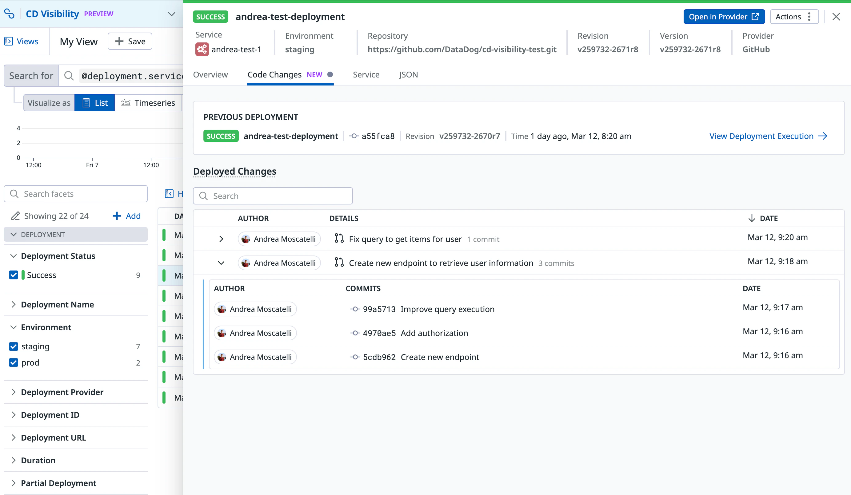 Code Changes Detection