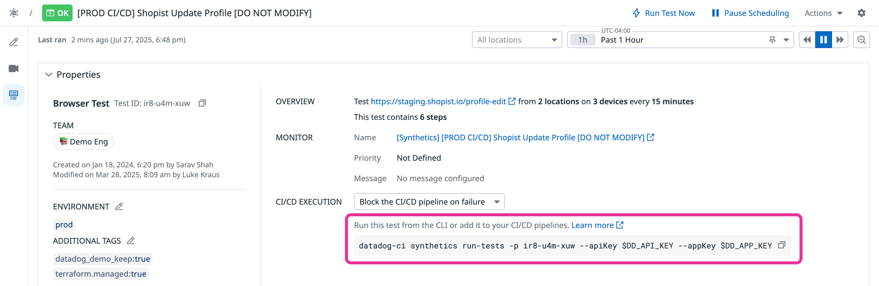 Testing Commands Getting Started with Continuous Testing