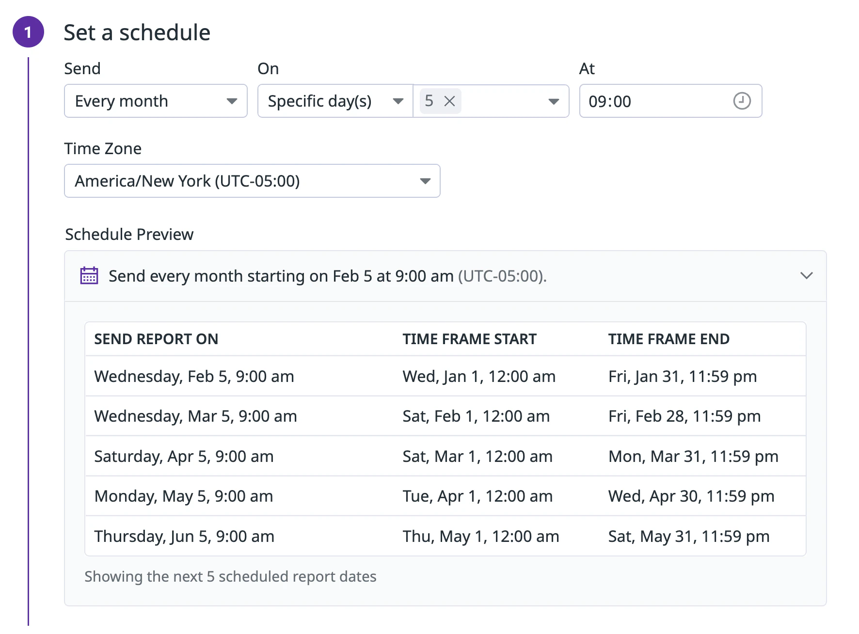 Report Scheduling Examples Scheduled Reports