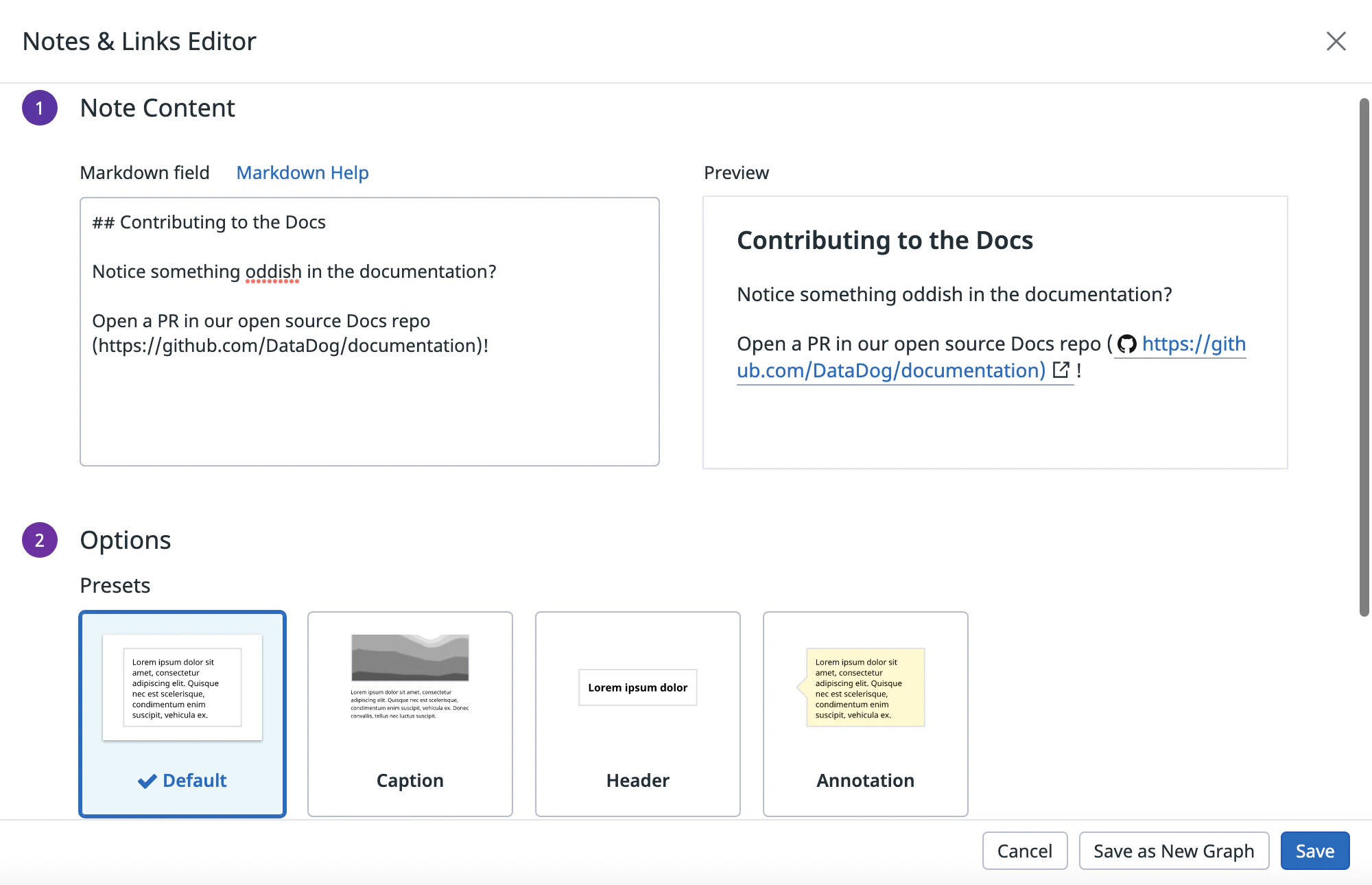 Notes And Links Widget