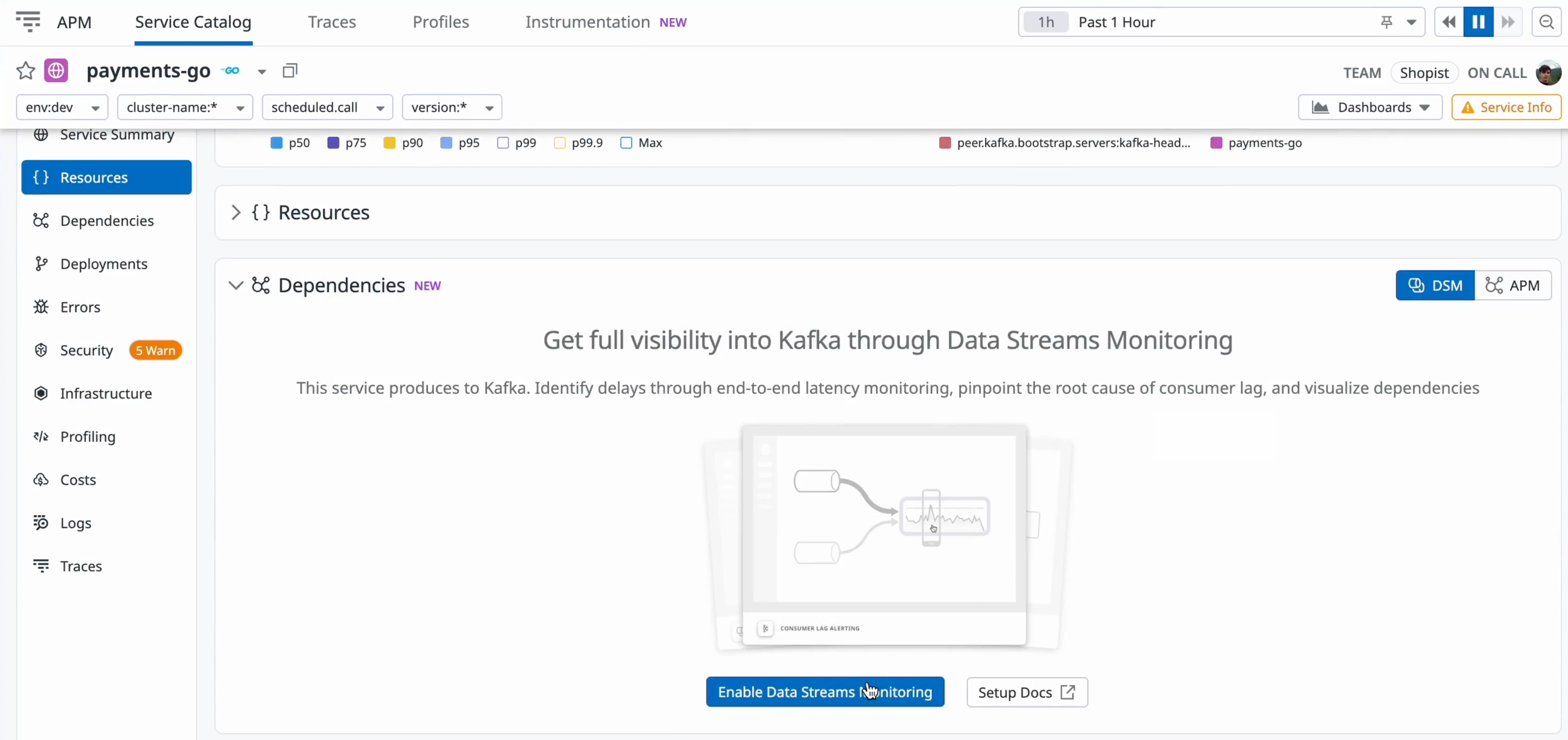 Setup Data Streams Monitoring for Java