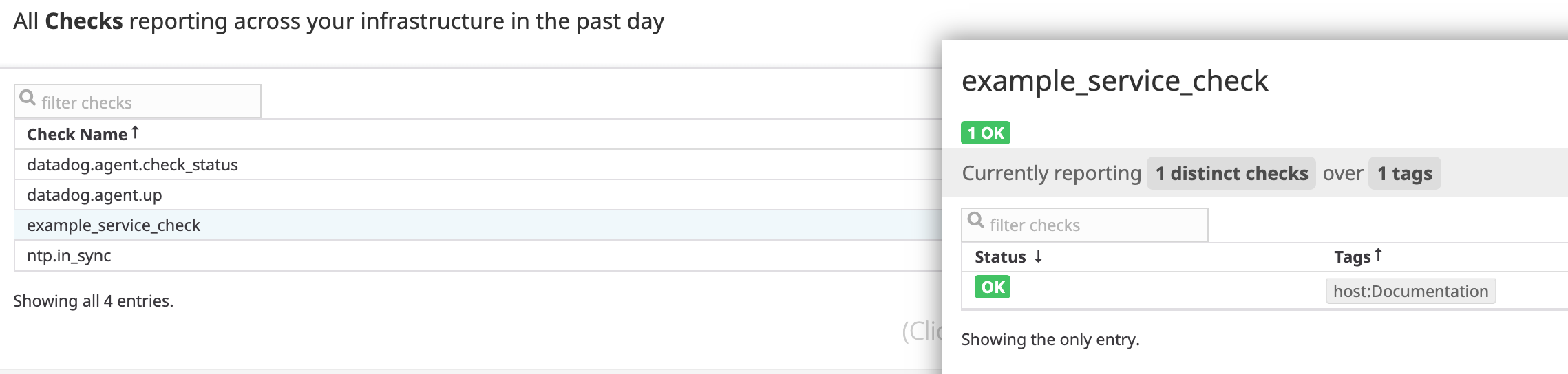 Service Check Submission: Agent Check