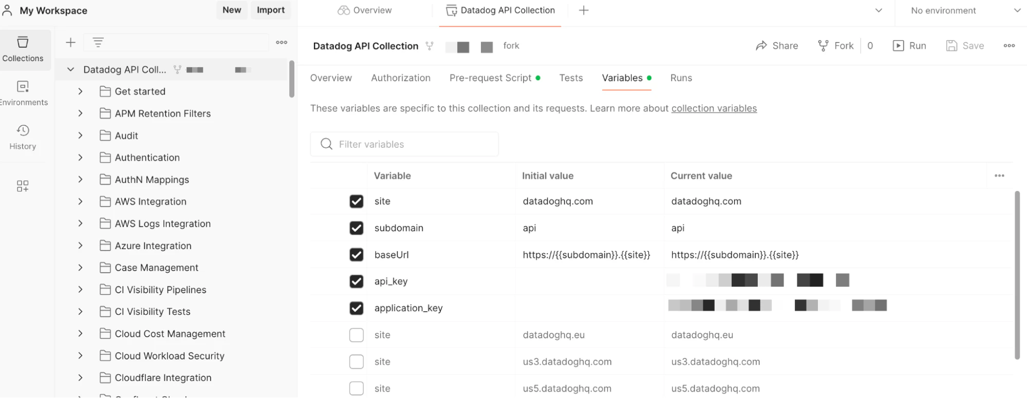 Using Postman with Datadog APIs