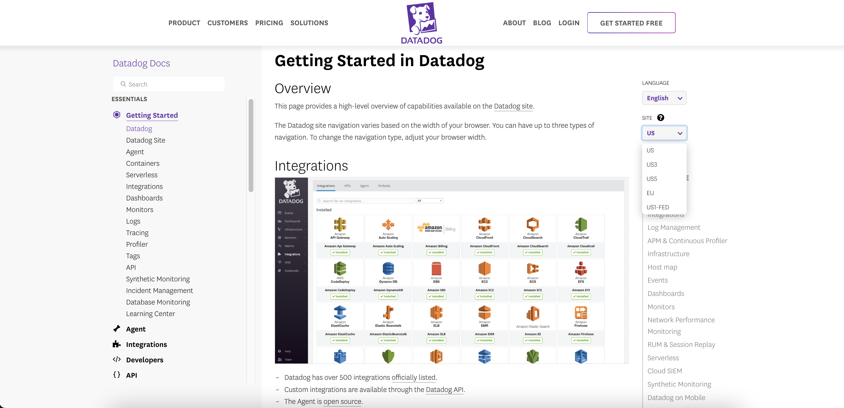 Getting Started With Datadog Sites