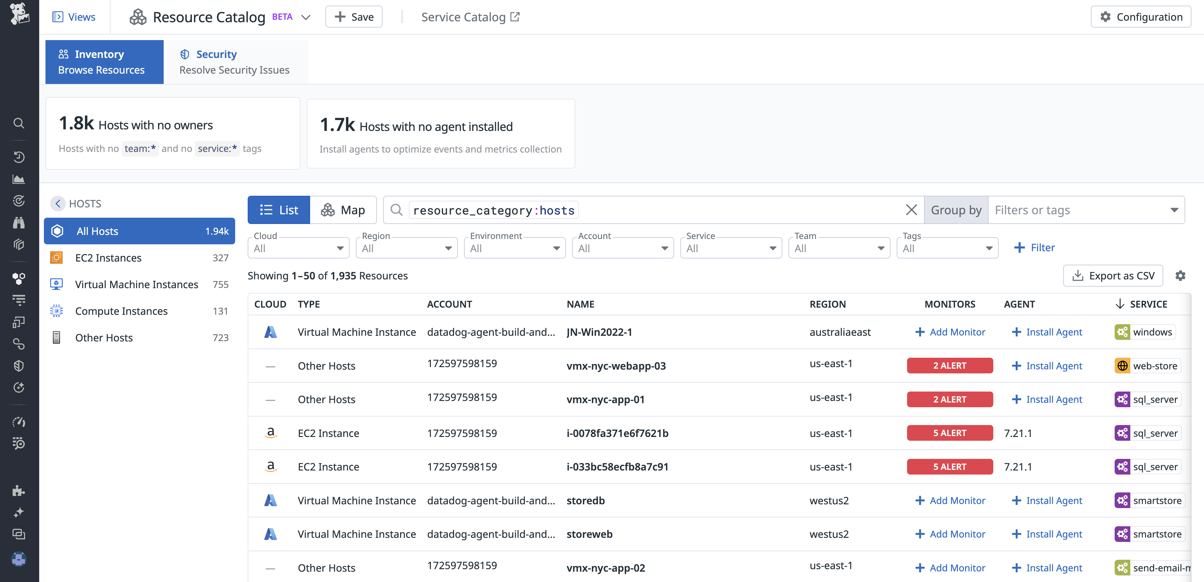 Datadog Resource Catalog
