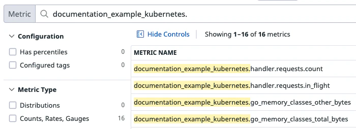 Kubernetes Prometheus and OpenMetrics metrics collection