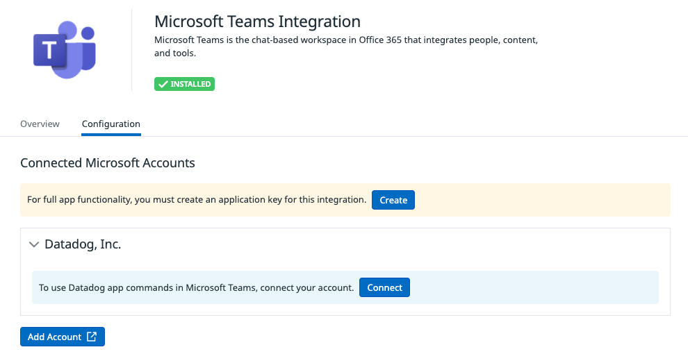 datadog ms teams