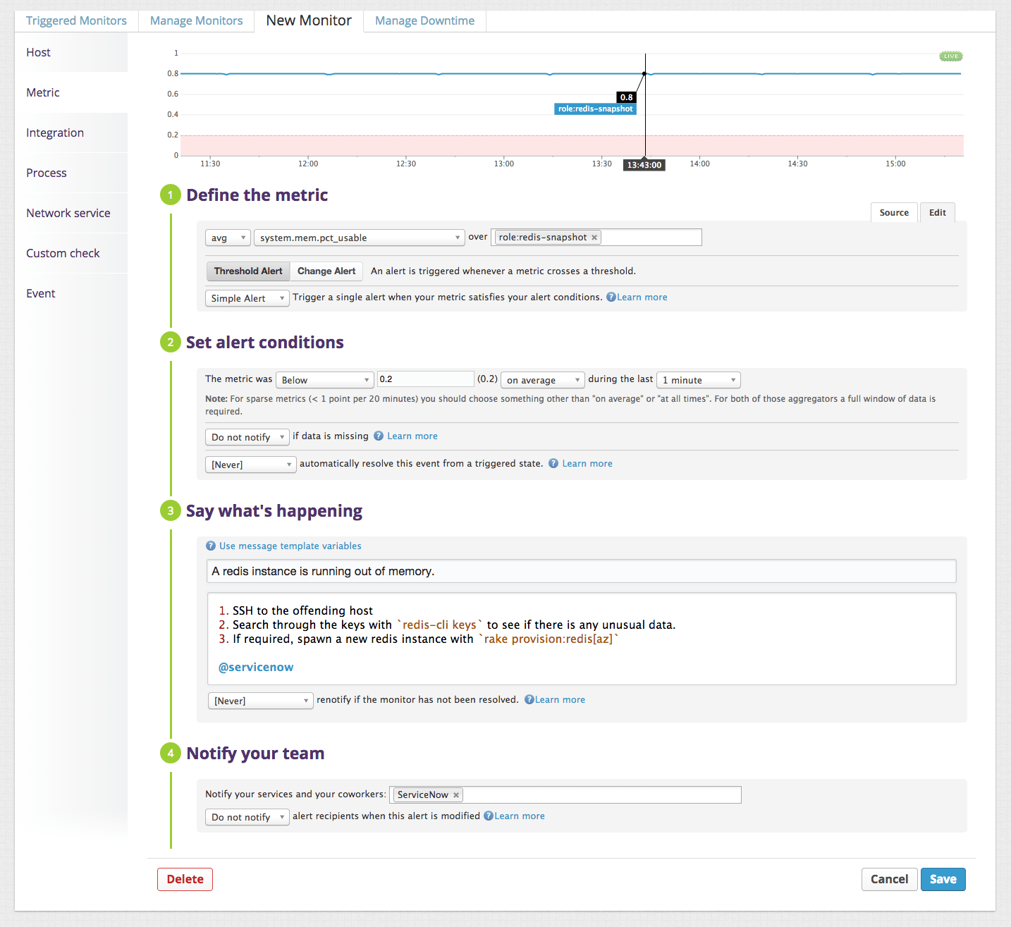 Datadog ServiceNow Integration