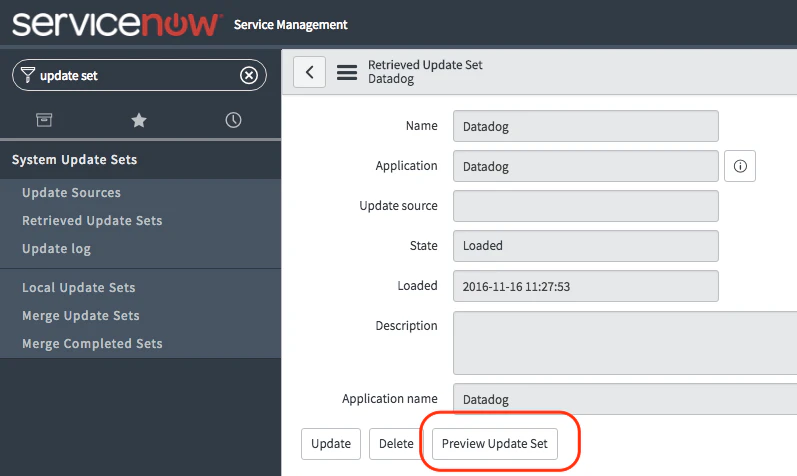 Servicenow Update Set Icon ServiceNow