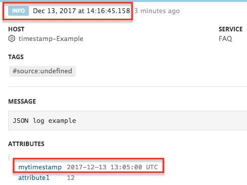 Logs Not Showing the Expected Timestamp