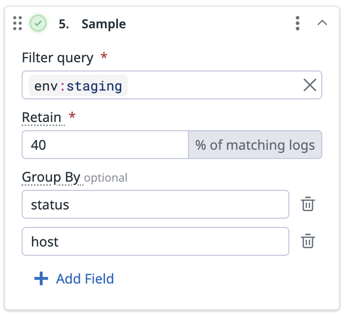 The sample processor with example values