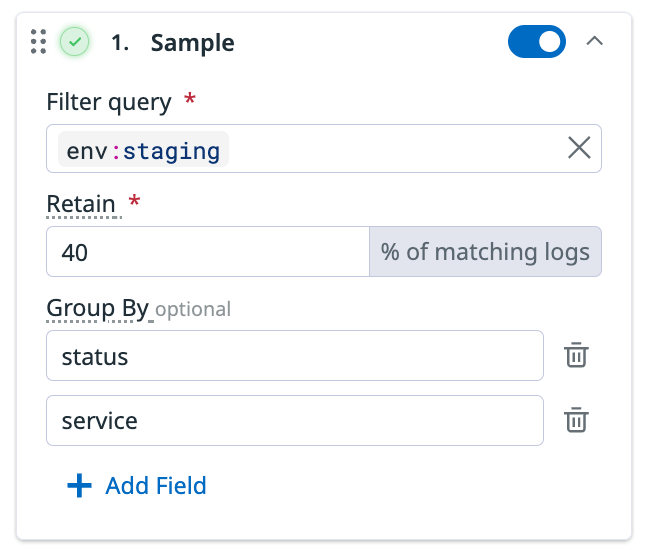 The sample processor with example values