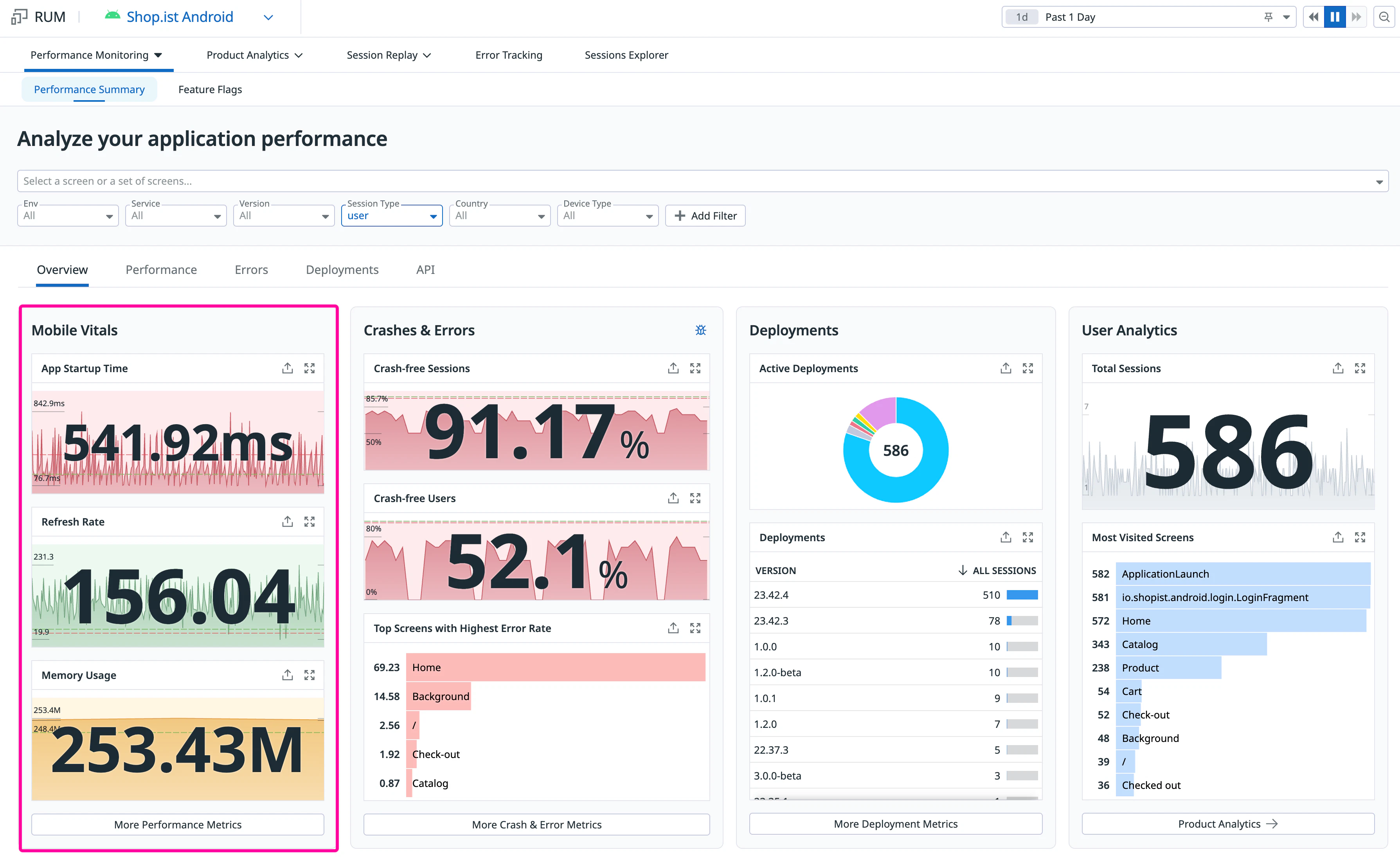 Android Vitals Kotlin Multiplatform モバイル バイタル