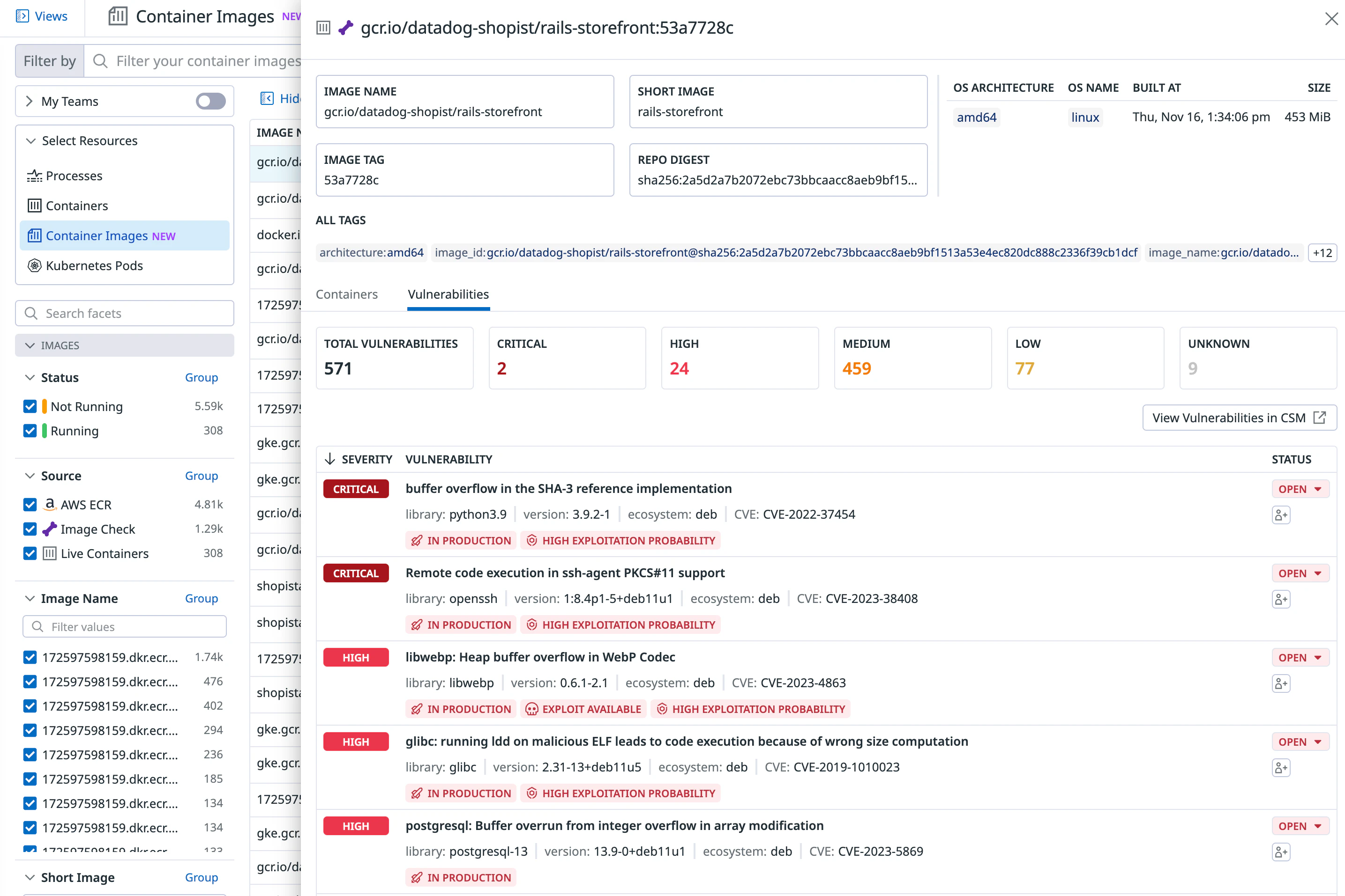 Vulnerabilities Interface Cloud Security Management Vulnerabilities