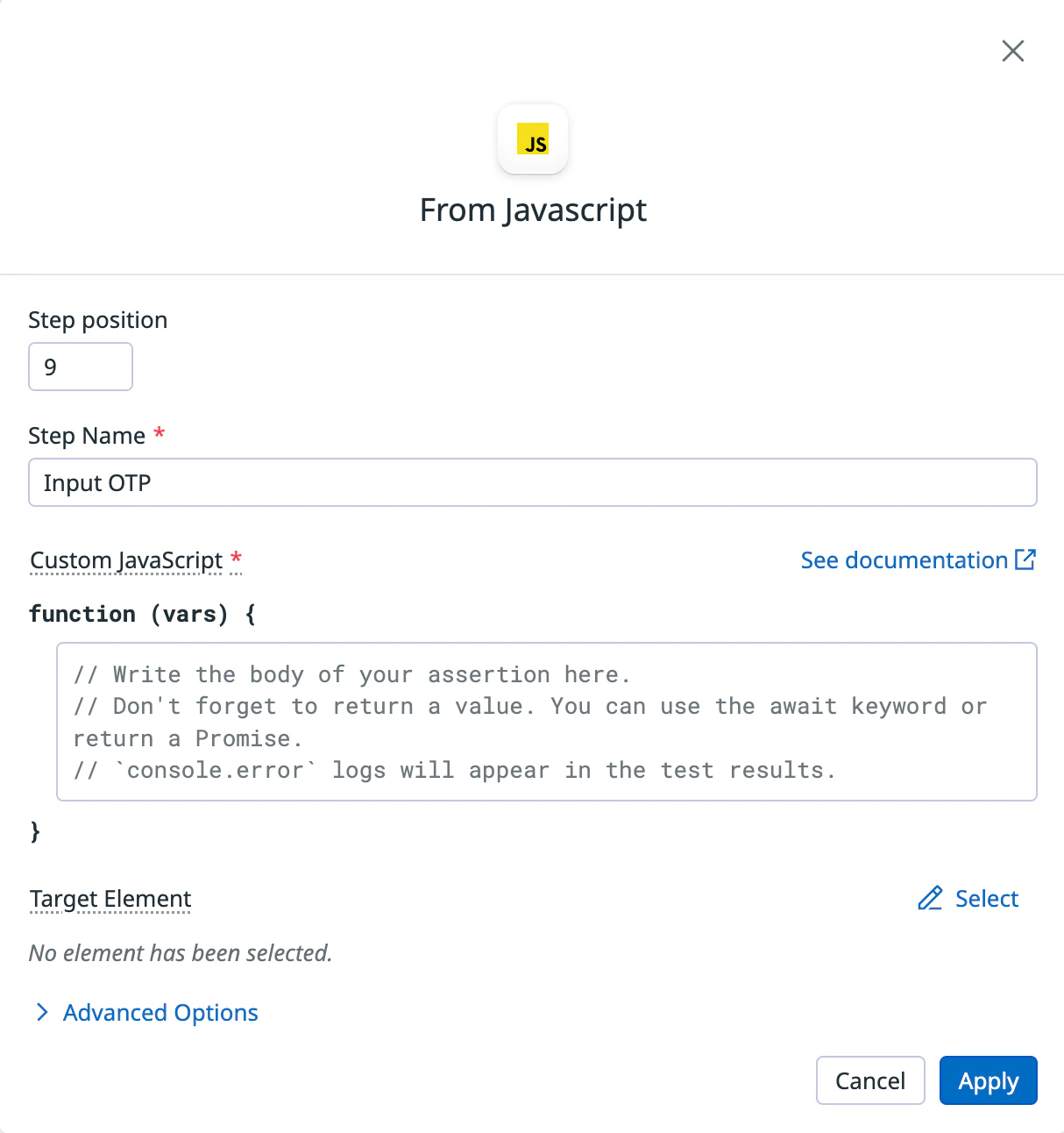Extract a One-Time Passcode from an Email Body using Synthetic Browser ...