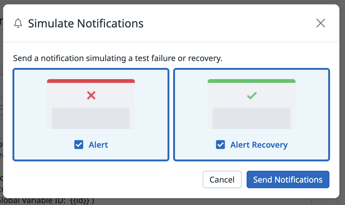 Test Update Notifications Synthetic Monitoring Notifications