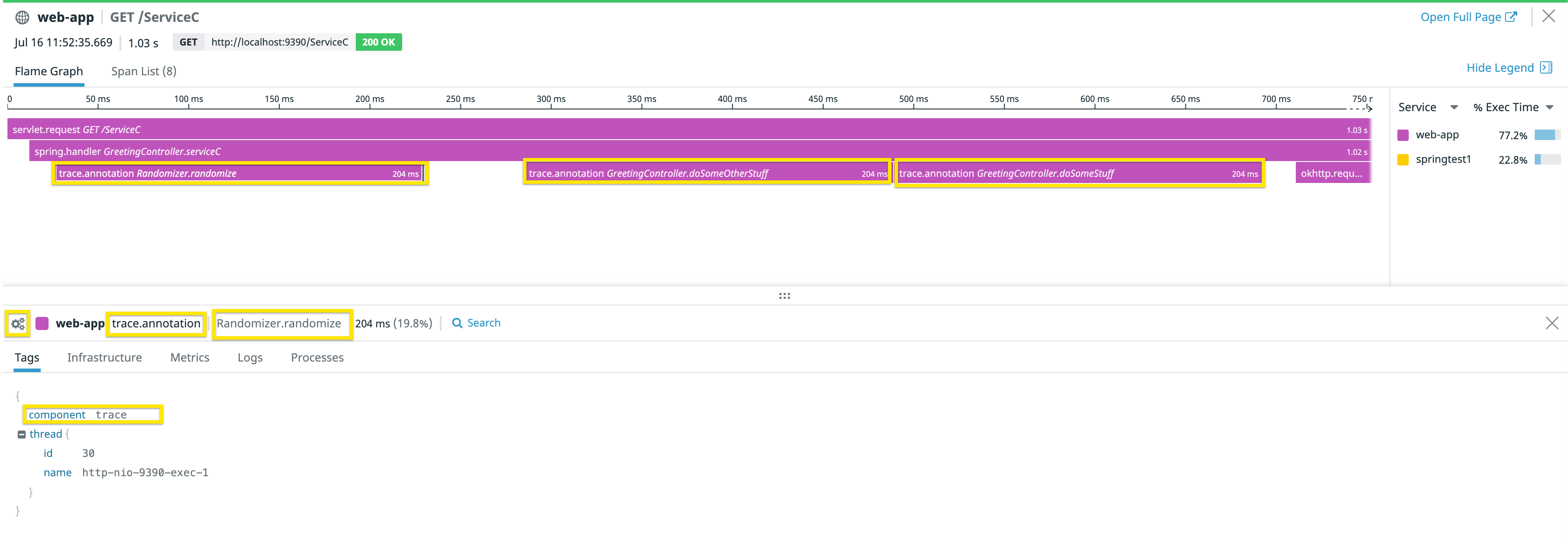 Configuring the Java Tracing Library